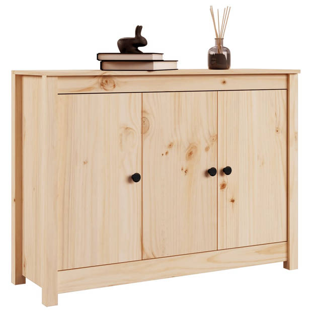 The Living Store Houten Dressoir - Massief Grenenhout - Bijzetkast - 100x35x74 cm - Multifunctioneel