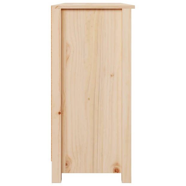 The Living Store Houten Dressoir - Massief Grenenhout - Bijzetkast - 100x35x74 cm - Multifunctioneel