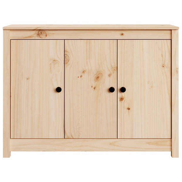 The Living Store Houten Dressoir - Massief Grenenhout - Bijzetkast - 100x35x74 cm - Multifunctioneel