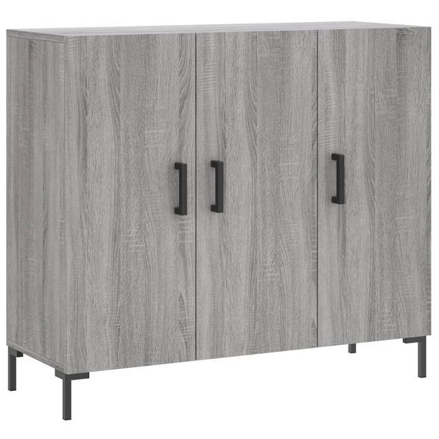 The Living Store Dressoir Sonoma Eiken - 90 x 34 x 80 cm - Duurzaam bewerkt hout en metaal