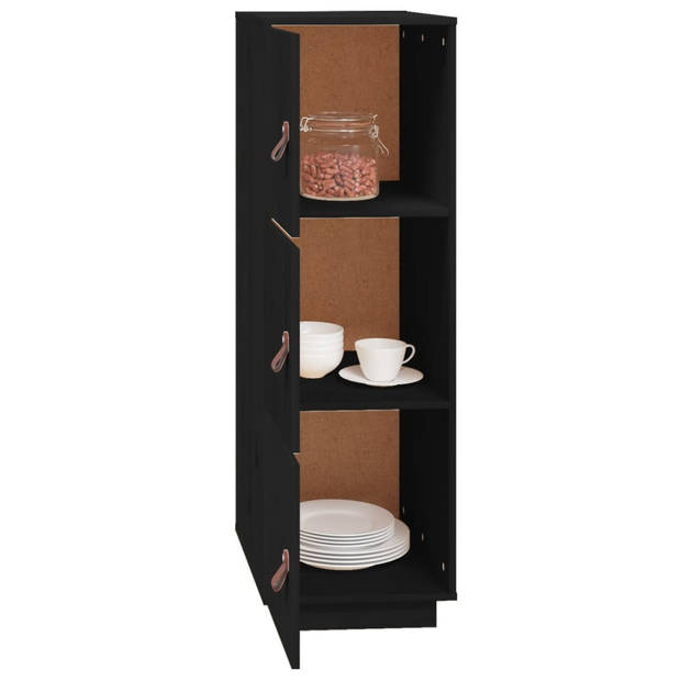 The Living Store Houten dressoir - 34x40x108.5 cm - zwart