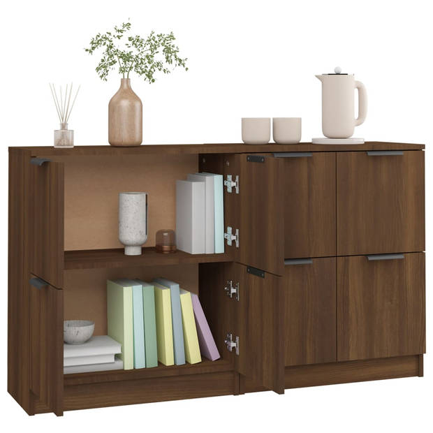 The Living Store Dressoirs - Dressoir - 60 x 30 x 70 cm - Bruineiken