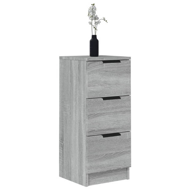 The Living Store Dressoir - Bijzetkast - 30x30x70 cm - Grijs Sonoma Eiken