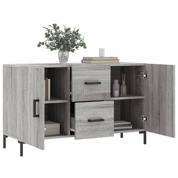 vidaXL Dressoir 100x36x60 cm bewerkt hout grijs sonoma eikenkleurig