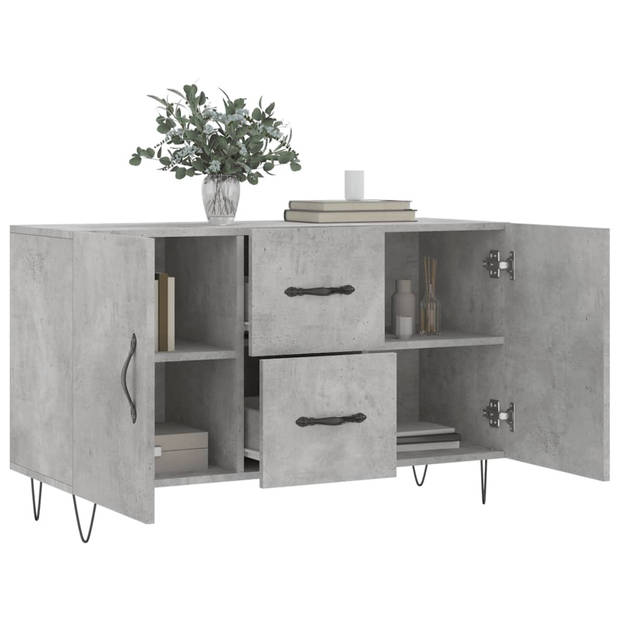 The Living Store Dressoir - Meubelen - 100 x 36 x 60 cm - Betongrijs