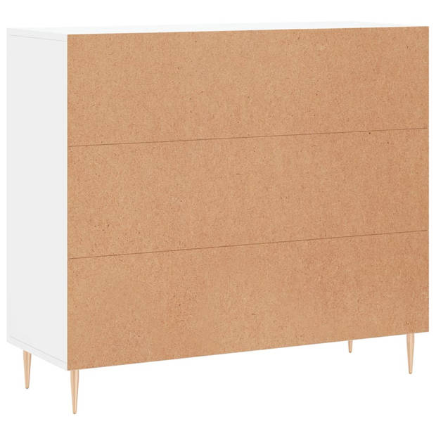 The Living Store Dressoir - naam - - 90 x 34 x 80 cm - Wit