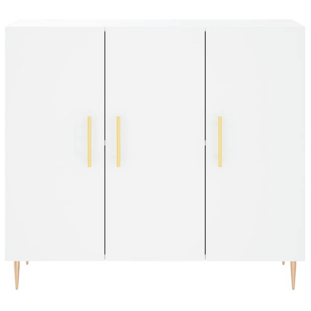 The Living Store Dressoir - naam - - 90 x 34 x 80 cm - Wit