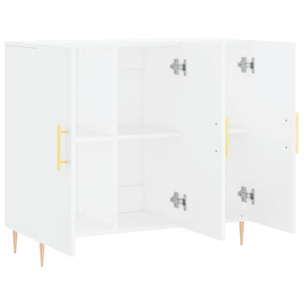 The Living Store Dressoir - naam - - 90 x 34 x 80 cm - Wit