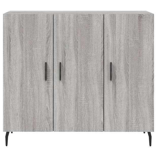 The Living Store Dressoir - 90 x 34 x 80 cm - Grijs sonoma eiken