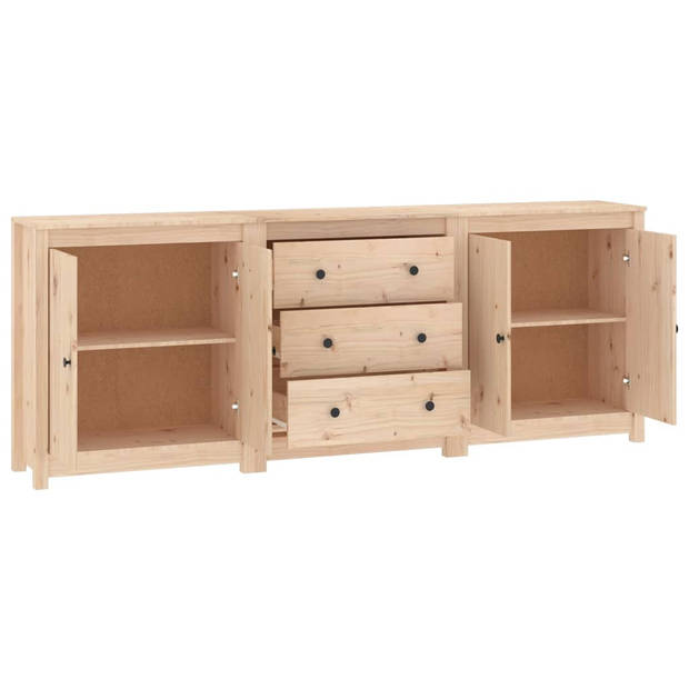 The Living Store Dressoir - Grenenhout - 210 x 35 x 80 cm - Opbergruimte - Stevig blad