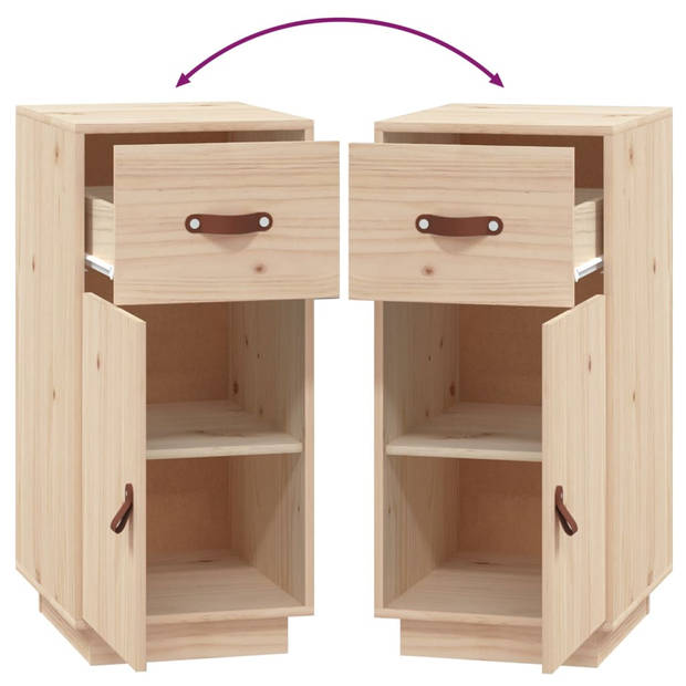 The Living Store Dressoir - Grenenhout - 34 x 40 x 75 cm - Opbergruimte - Display functie