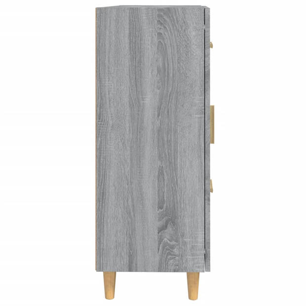 vidaXL Dressoir 69,5x34x90 cm bewerkt hout grijs sonoma eikenkleurig