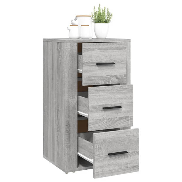 The Living Store Dressoir - Grijs Sonoma Eiken - 40x33x70 cm - Duurzaam bewerkt hout