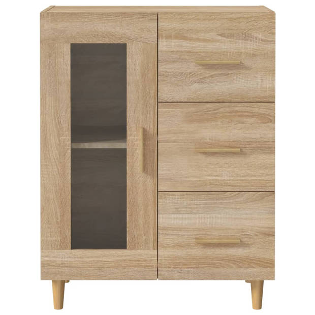 vidaXL Dressoir 69,5x34x90 cm bewerkt hout sonoma eikenkleurig