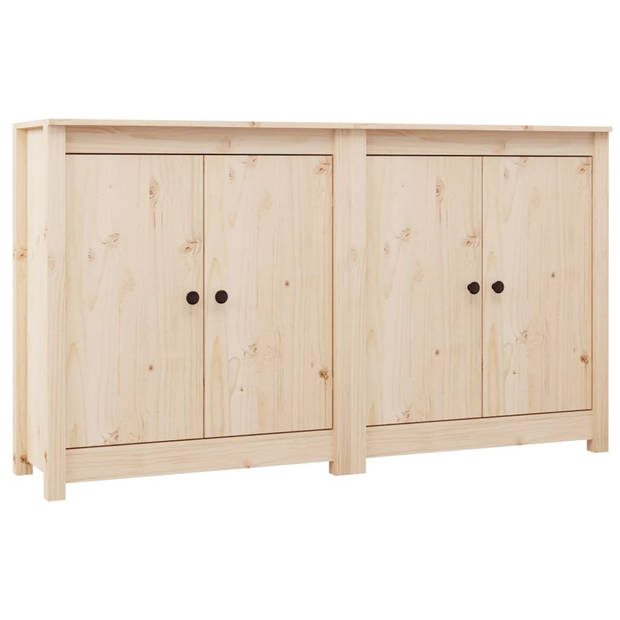 The Living Store Dressoir Grenenhout - Bijzetkast - 70x35x80 cm - Ruime opbergruimte - Stevig blad