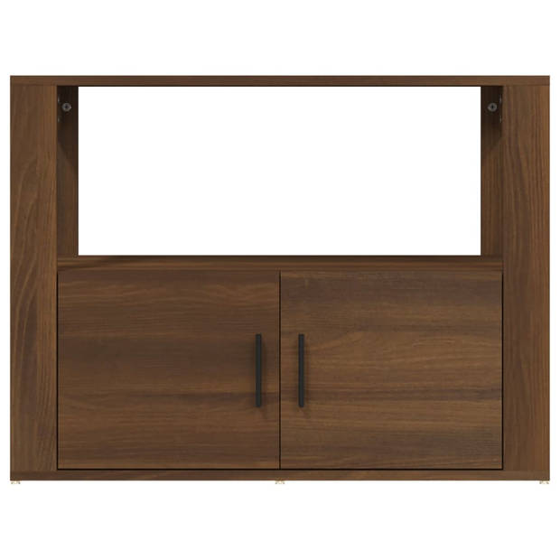 The Living Store Bruineiken Dressoir - Bijzetkast - 80 x 30 x 60 cm - Stijlvol design