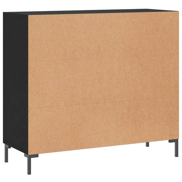 The Living Store Dressoir - Modern - Opbergkast - 90 x 34 x 80 cm - Zwart