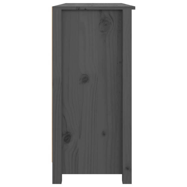 The Living Store Dressoir 100x35x74 cm massief grenenhout grijs - Keukenkast