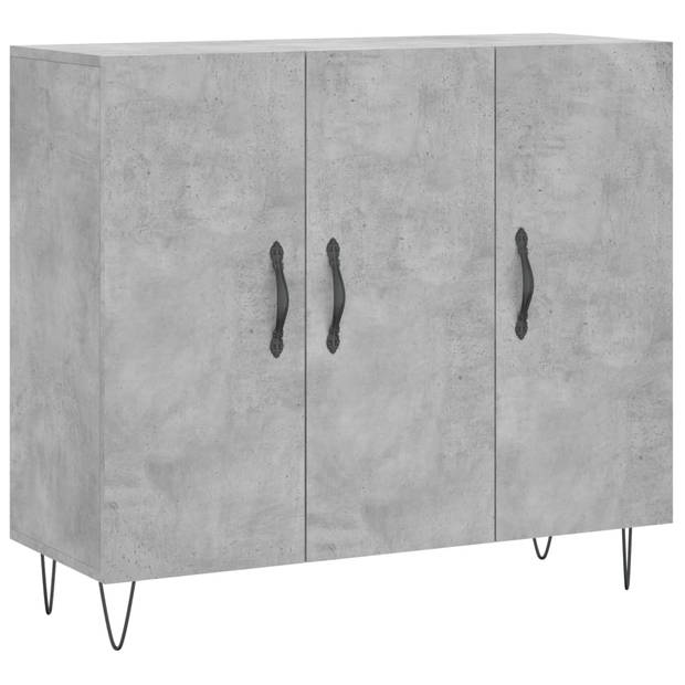 The Living Store Dressoir - 90 x 34 x 80 cm - Betongrijs