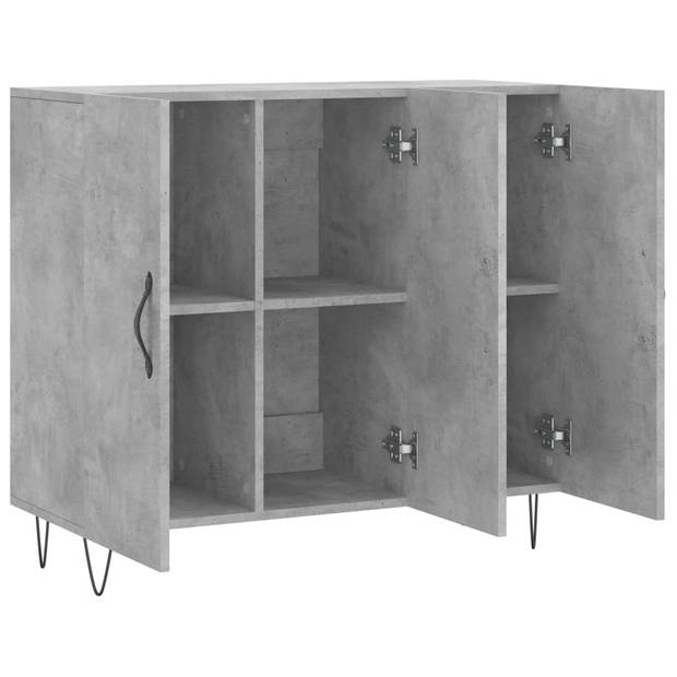 The Living Store Dressoir - 90 x 34 x 80 cm - Betongrijs