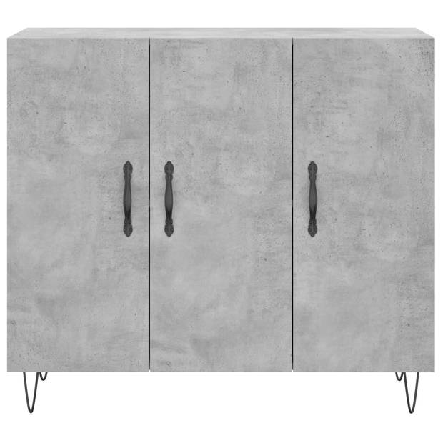 The Living Store Dressoir - 90 x 34 x 80 cm - Betongrijs