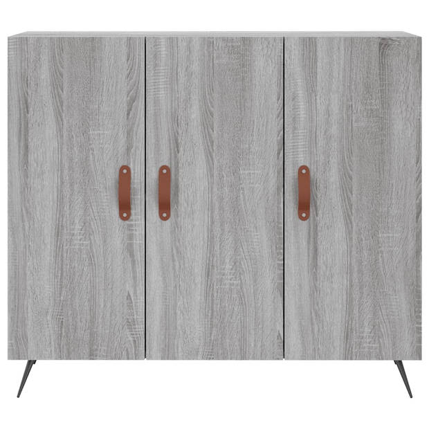 The Living Store Dressoir - Modern - Meubelen - 90 x 34 x 80 cm - Grijs sonoma eiken