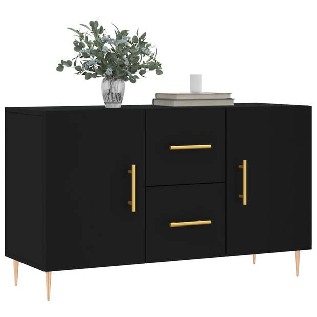 The Living Store Dressoir - Modern - Meubelen - 100 x 36 x 60 cm - Zwart