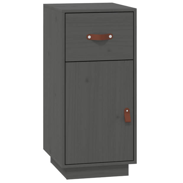 The Living Store Dressoir - Classic - Grijs - 34 x 40 x 75 cm - Massief Grenenhout