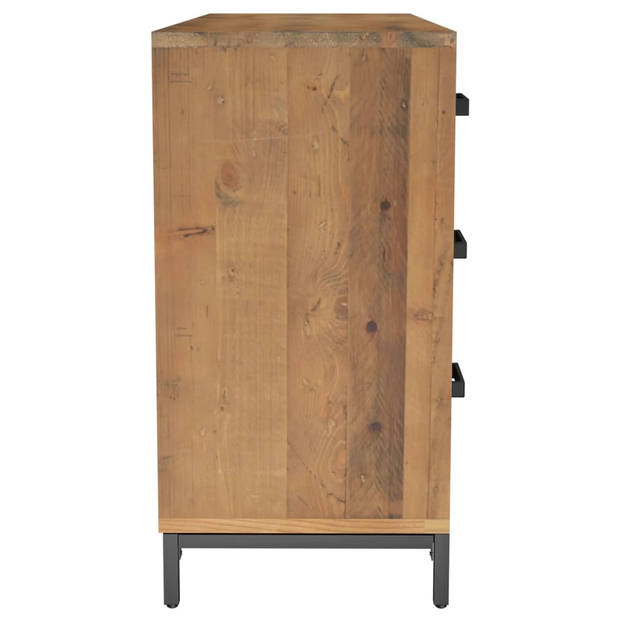 The Living Store Dressoir Vintage Industrieel - 110x35x70 cm - Gerecycled Grenenhout