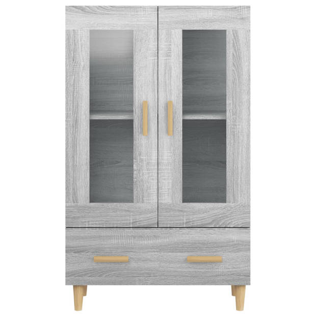 vidaXL Hoge kast 70x31x115 cm bewerkt hout grijs sonoma eikenkleurig