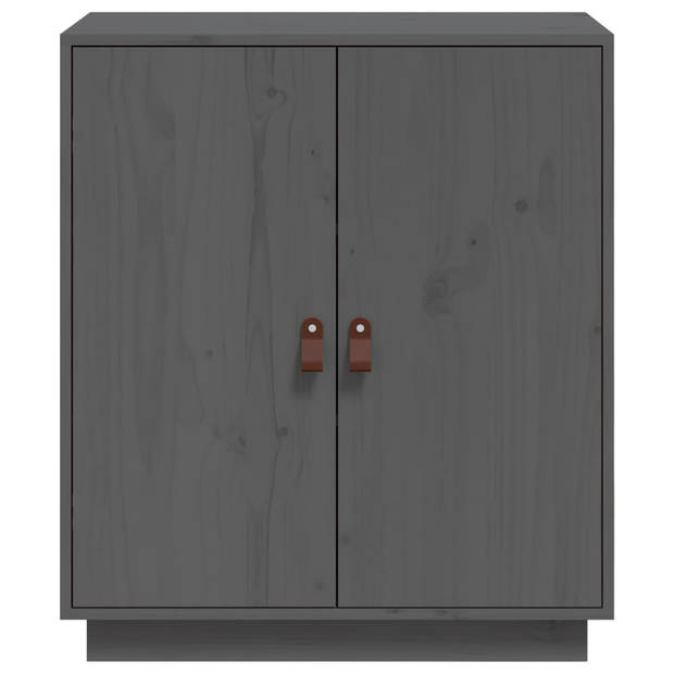 The Living Store Dressoir - - Bijzetkast - 65.5 x 40 x 75 cm - Grijs massief grenenhout