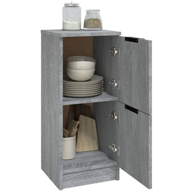 The Living Store Dressoir - minimalistische charme - Bijzetkast - 30 x 30 x 70 cm - Grijs sonoma eiken