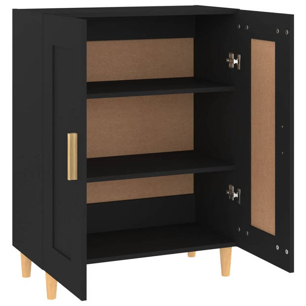 The Living Store Dressoir Amora Zwart - 69.5 x 34 x 90 cm - Hoge kwaliteit materiaal