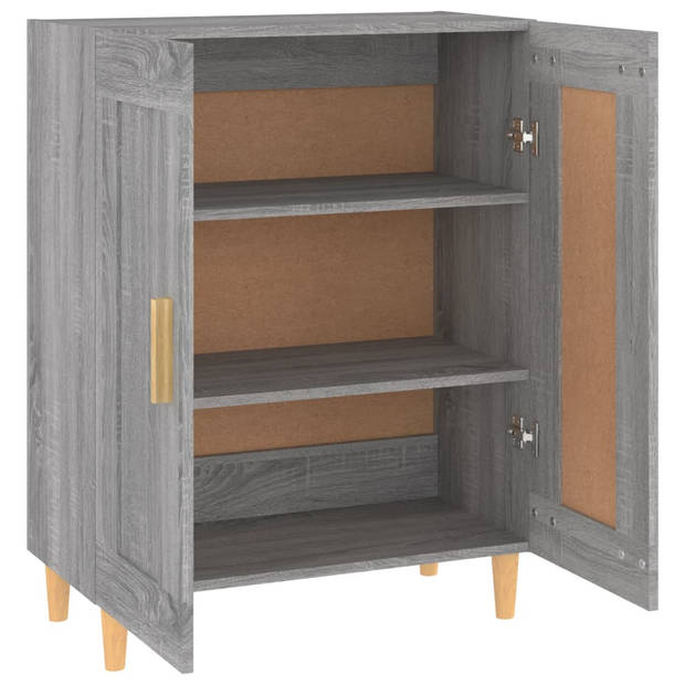 The Living Store Dressoir - - Bijzetkast - Afmetingen- 69.5 x 34 x 90 cm - Kleur- Grijs Sonoma Eiken