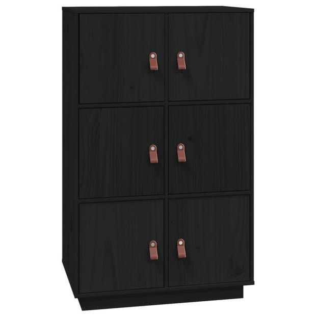 The Living Store Dressoir - Grenenhout - 67 x 40 x 108.5 cm - Zwart