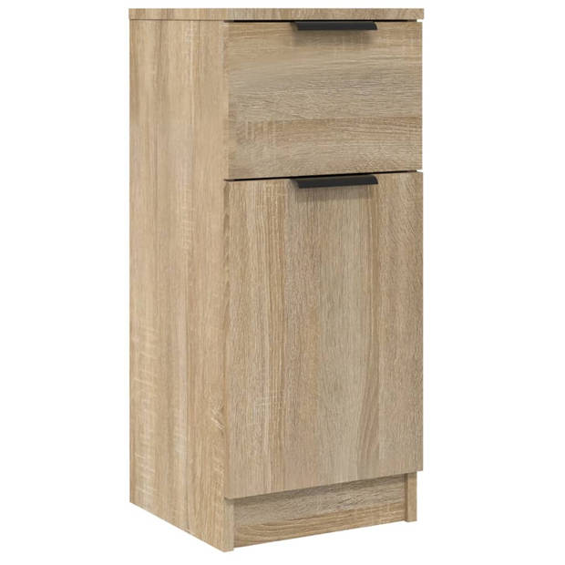 The Living Store Dressoir - Sonoma Eiken - 30 x 30 x 70 cm - Met deur en lade