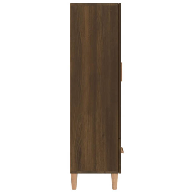 vidaXL Hoge kast 70x31x115 cm bewerkt hout bruin eikenkleur