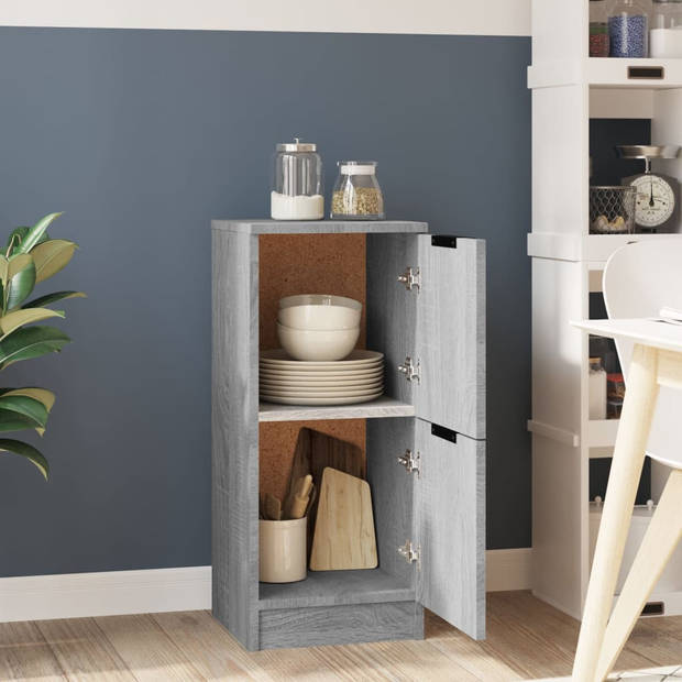 The Living Store Dressoir - minimalistische charme - Bijzetkast - 30 x 30 x 70 cm - Grijs sonoma eiken