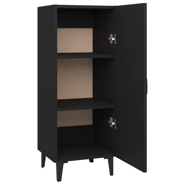 The Living Store Dressoir Zwart - 34.5 x 34 x 90 cm - Praktisch - Trendy en Hoogwaardig