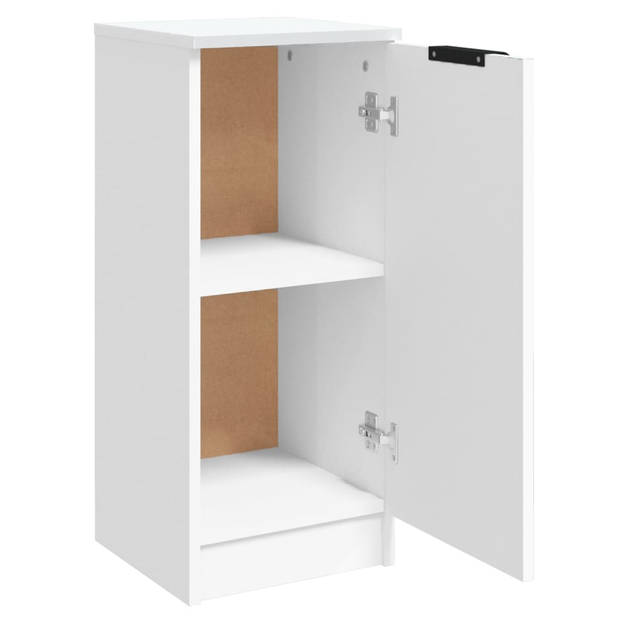 The Living Store Dressoir - Wit - 30 x 30 x 70 cm - Met een deur