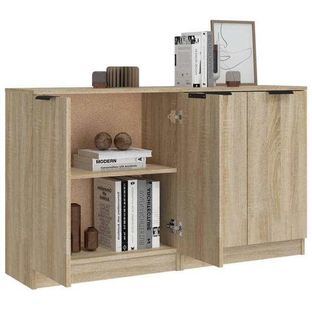 The Living Store Dressoir Sonoma Eiken - 60 x 30 x 70 cm - Bewerkt Hout