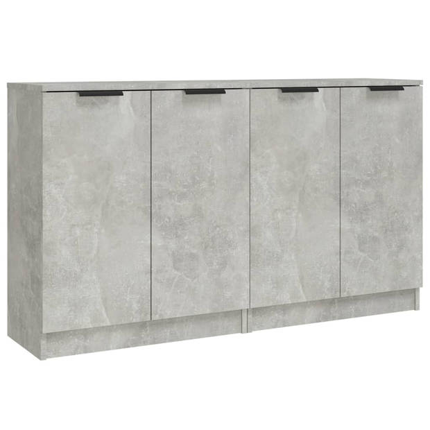 The Living Store Dressoir - Betongrijs - 60 x 30 x 70 cm - Bewerkt hout