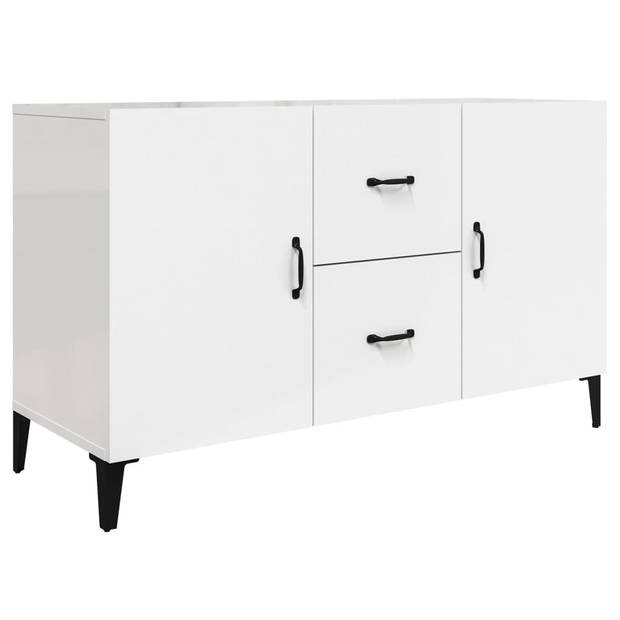 The Living Store Dressoir Classic - Buffetkast - 100x36x60cm - Hoogglans wit