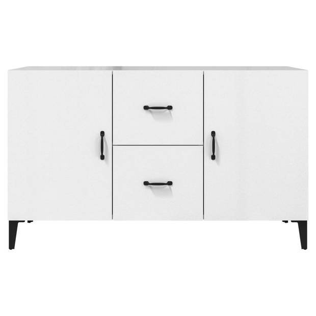 The Living Store Dressoir Classic - Buffetkast - 100x36x60cm - Hoogglans wit