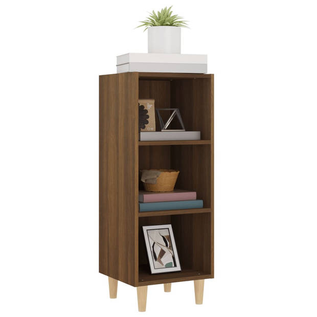 The Living Store Dressoir Bedoelde voor Kamer - 34.5 x 32.5 x 90 cm - Bruineiken