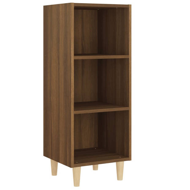 The Living Store Dressoir Bedoelde voor Kamer - 34.5 x 32.5 x 90 cm - Bruineiken