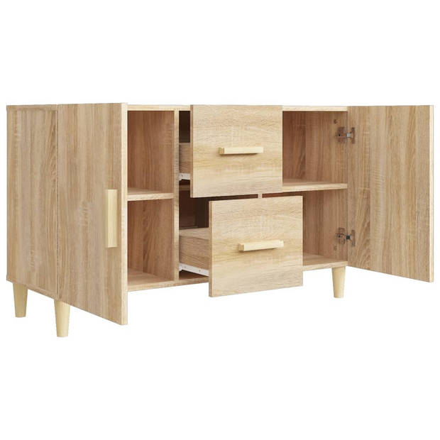 The Living Store Dressoir Buffetkast - 100 x 36 x 60 cm - Sonoma Eiken hout