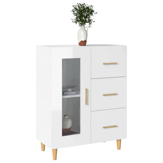 The Living Store - Dressoir - Hoogglans wit - 69.5 x 34 x 90 cm