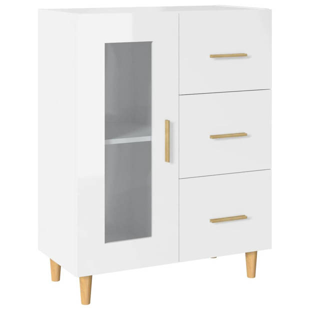 The Living Store - Dressoir - Hoogglans wit - 69.5 x 34 x 90 cm