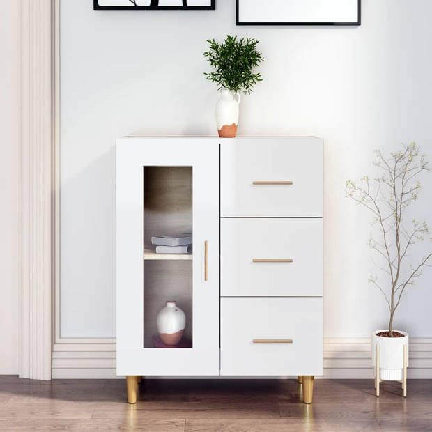 The Living Store - Dressoir - Hoogglans wit - 69.5 x 34 x 90 cm